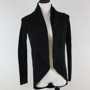 Express Black‎ Open Front Cotton Cardigan Shawl Collar Sweater Size Small